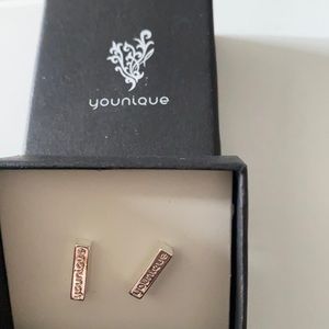 Younique silver post earrings